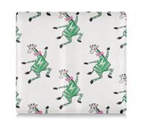 EtherSpher Divertente cavallo danza bianco verde premium in pelle Toursuit auto registratore e assicurazione titolare della carta di automobile portafoglio organizzatore per carte, documento