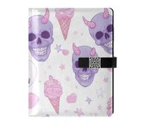 EtherSpher Dolce Horn Skull Cute cuoio foderato notebook college portatile spirale notebook college per 6 7x9 2