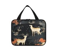 EtherSpher Dreamy Deer Ukiyo-e Style appeso borsa da viaggio per le donne con gancio, designer impermeabile organizzatore cosmetico per viaggio must have campeggio envase para profumo de L, Cervo