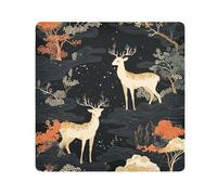 EtherSpher Dreamy Deer Ukiyo-e Style Makeup Holder Camera Lens Cloth autoadesivo Viaggio Make Up Organizer Wrap 54,7 X 55,7 Wrapper Trucco per le donne, Cervo sognante, stile Ukiyo-e, 21.7x21.7in