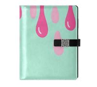 EtherSpher Drip Style verde rosa foderato in pelle soggetto notebook impermeabile copertina college a righe notebook per diario 6.7x9.2