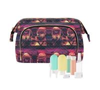 EtherSpher Due cani che guidano una borsa cosmetica per auto borse cosmetiche leggere per le donne viaggio portamonete da donna portafoglio per viaggio bagno, Due cani alla guida di una macchina, 1