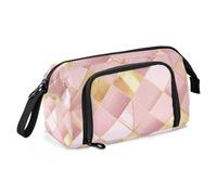 EtherSpher E e oro Plaid Sfondo Grande Astuccio Grande Capacità Ragazza Matita Astuccio con Scomparto per Teen Ufficio cartucheras para el colegio