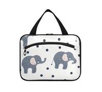 EtherSpher Elefante minimalista carino appeso borse da viaggio per donna articoli da toeletta con gancio, kit da toilette compatto di design per elementi essenziali per le donne lavoro estuche para