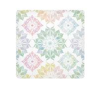 EtherSpher Elegante Colorato Pastello Mandala Disegni Make Up Bag Panno Cosmetico Portatile Sacchetto Organizzatore Wrap 21.7 X 21.7 Wrapper Borse Organizzatore Per Le Donne, eleganti disegni mandala