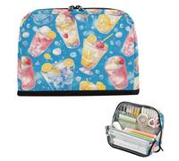 EtherSpher Estate Drink Cool Ice Blue Pencil Case Organizer Grande Capacità Trucco Borse Borsa di Cancelleria ad Alta Capacità per Infermiere Grado Scuola Forniture cartuchera escolar para ninas