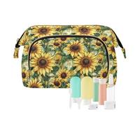 EtherSpher Estetica Girasole Wasteland Style Makeup Bags Zipper Makeup Organizer Bag Change Bag per Pennello Trucco, Estetico Girasole Wasteland stile, 1 size