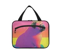 EtherSpher Fat Dog Dopamine Color appeso grande borsa per il trucco con gancio, borsa da toilette pieghevole di design appesa per gli elementi essenziali per le donne lavoro maletín para maquillaje L