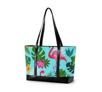 EtherSpher Fenicotteri di estate Foglia di Palma Blu Robusta borsa del computer portatile con cerniera borse di lavoro per insegnante con bolso para laptop mujer