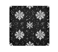 EtherSpher Fiocco di neve Linea Semplice Art Stile Cartoon Make Up Bag Borse Panno Adesivo Magico Trucco Sacchetto Organizzatore Wrap 21.7 X 21.7 Wrapper Organizer Borse Per Le Donne, fiocco di neve,