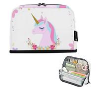 EtherSpher Fiori colorati unicorni Sogno matita sacchetti Grande Capacità Trucco Moneta Semplice per Ragazze Grado Forniture scolastiche estuche para lapices pequeno