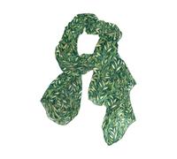 EtherSpher Foglie moderne verde lunga pashmina funky sciarpa di seta per le donne capelli per testa bufandas para mujer para frio
