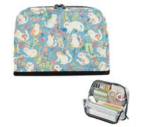 EtherSpher Fresh Spring Colorful Cats Pencil Case Organizer Grande Capacità Penna Borse Cancelleria di Stoccaggio per Preppy Kindergarten cartuchera para lapices nina grandes