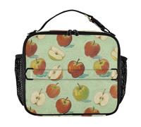EtherSpher Frutta Verde Arte Pittura Zip Tasche Ragazzi Mens Lunch Bag Cooler Borse con Mantiene il cibo caldo per la scuola, il lavoro, all'aperto Bolsa termica para comida