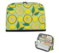 EtherSpher Giallo Limone matite sacchetti Grande Capacità Make Up Borse Slot Cancelleria Matita Caso per Uomo Preppy Scuola Forniture estuche para lapices nina
