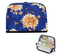EtherSpher Giallo Vintage Daisies Pencil Box Caso Grande Capacità Trucco Borse Portatile Moneta per gli Uomini Materiali Scuola Superiore escolares para nina