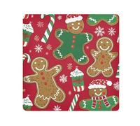 EtherSpher Gingerbread Uomini Natale Verde Rosso Sacchetti Cosmetici Camera Lens Panno Magico Trucco Organizzatore Wrap 21.7 X 21.7 Wrapper Per Articoli Da Toeletta, omini pan di zenzero natale verde