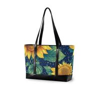 EtherSpher Giorno dei genitori Bella Girasole Giallo Grande Capacità 14 pollici laptop tote bag con cerniera borse per le donne tote professionale per il lavoro con pannolino bolsa para laptop mujer