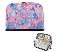 EtherSpher Giorno dei genitori Bella Rosa Viola Fiori Astuccio Astuccio Grande Capacità Trucco Sacchetti Ampia Apertura Scrivania Organizer per Adolescenti Scuola cartuchera escolar para ninos