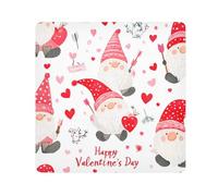 EtherSpher Giorno di San Valentino Red Dwarf Makeup Organizer Bag Panno Portatile Trucco Organizzatore Wrap 21.7 X 21.7 Wrapper Per Articoli Da Bagno, San Valentino Nana rossa, 21.7x21.7in