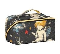 EtherSpher Glam Angel Borsa per il trucco dal design alla moda con divisori leggera da appendere borsa da viaggio accessori da viaggio