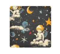 EtherSpher Glam Angel Borsa per il trucco in stile alla moda Borse per obiettivo fotocamera Panno adesivo magico da viaggio Organizzatore di trucco Wrap 21,7 X 21,7 Wrapper Organizer Borse per le