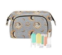 EtherSpher Golden Celestial Voodoo Style Cosmetici Borse Essenziali Cosmetici Borse Da Viaggio Per Le Donne Gioielli per Viaggio Toiletry, Stile Voodoo celeste dorato, 1 size