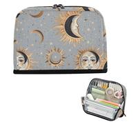 EtherSpher Golden Celestial Voodoo Style Pencil Custodia per il trasporto di grande capacità Sacchetti per il trucco Borsa multiuso di cancelleria per l'uomo Forniture scolastiche estuches escolares