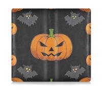 EtherSpher Goth Orange Halloween Fun Pumpkin PU pelle auto registrazione e assicurazione titolare carta prefetto auto essenziale portafoglio per conducente, proprietari di auto, rimorchio, moto barca