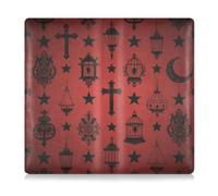 EtherSpher Gothic Red and Black Crosses Premium Leather Toursuit auto immatricolazione e assicurazione titolare della carta di veicolo Glove Box per carte, documento essenziale patente di guida