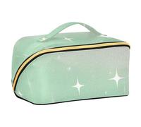 EtherSpher Gradiente Peach Green Stars Romantic Designed Makeup Bags con divisori Grande Capacità Viaggio Cosmetic Bag Verticale Free-Standing