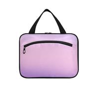 EtherSpher Gradiente Viola appeso borsa per gli uomini che viaggiano con gancio, designer borse impermeabili con cerniera per accessori da viaggio hotel maletín para maquillaje L, Viola sfumato