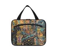 EtherSpher Grand Castle in stile medievale borsa da viaggio borsa cosmetica da viaggio con gancio, kit di rasatura moda designer per accessori must haves vacanza estuche para guardar maquillaje L