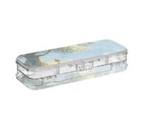 EtherSpher Grass Tree Boy Reading Progettato Clear Pencil Box Double Layer Pencil Container per Craft Art con coperchio a scatto