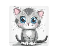 EtherSpher Grigio Carino Gatto Cartone Animato Borsa Cosmetica Da Viaggio Camera Lens Panno Protettivo Toiletry Organizer Travel Wrap 21.7 X 21.7 Wrapper Organizer Borse Per Le Donne, Cartone animato