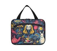 EtherSpher Halloween Fun Witch appeso borse da viaggio per gli uomini con gancio, designer impermeabile trucco cosmetico borsa per papà viaggio bolso de para mujer L, Strega divertente di Halloween