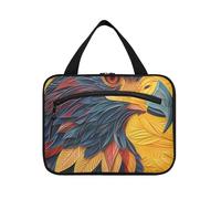 EtherSpher Happy bird Head Close-up Texture Art appeso dimensioni articoli da toeletta per gli uomini con gancio, accessori di design kit da barba borsa per gli uomini per le donne campeggio maletín