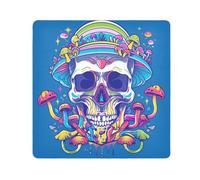 EtherSpher Happy Skull Rainbow Fungo Borse da Viaggio Panno Magico Autoadesivo Trucco Organizzatore Wrap 21.7 X 21.7 Wrapper Trucco Per Le Donne, Fungo arcobaleno teschio felice, 21.7x21.7in