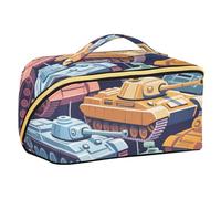 EtherSpher Il carro armato variopinto del fumetto ha progettato le borse cosmetiche con le borse cosmetiche portatili dei divisori con la chiusura lampo verticale