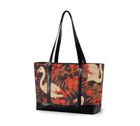 EtherSpher Jungle Animal Flamingo Rosso Nero borse semplici per laptop per le donne con cerniera borsa per pannolini tote per Viaggi Palestra Vacanza con pannolino bolsos para mujeres