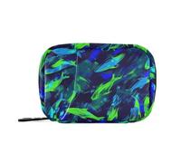 EtherSpher Kit di pronto soccorso di pesce blu neon e verde scuro con scomparti rimovibili, organizer da viaggio per borsa