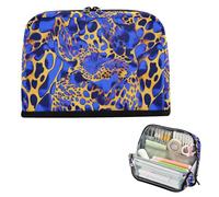 EtherSpher Leopard Blu Oro Moda Matita Caso Grande Capacità Penna Caso Leggero Moneta per le Donne Viaggi cartucheras para ninas