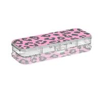 EtherSpher Leopard ha progettato la cassa dura delle penne di strato della scatola di matita di plastica del doppio per la scuola con la chiusura