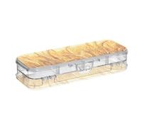 EtherSpher L'illustrazione dorata del campo di grano ha progettato le penne trasparenti della scatola di 2 strati delle matite per la cancelleria con la chiusura a scatto e il coperchio