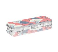 EtherSpher Lily Calla Red Flowers Design Clear Pencil Box Double Deck Penne Scatole per Cancelleria con Coperchio a scatto