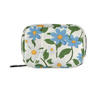 EtherSpher Little Blue Daisies Flowers borsa di pronto soccorso con scomparti staccabili attaccabile organizzatore custodia da viaggio per borsa