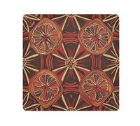 EtherSpher Mandala geometrico rosso oro borse da viaggio panno magico autoadesivo cosmetico borsa da viaggio organizzatore involucro 21,7 x 21,7 involucro per organizzazione, Mandala geometrico oro