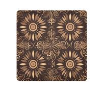 EtherSpher Mandala Gold Travel Pouch Camera Lens Panno Autoadesivo Organizer Wrap 21.7 X 21.7 Wrapper Organizzatore Cosmetico Per Viaggio, Mandala oro, 21.7x21.7in