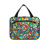 EtherSpher Mandala Stained Glass Colorato appeso viaggio make up borse donna con gancio, accessori di design borsa da barba per gli uomini per le donne viaggio viaggio bolsa de maquillaje para mujer L