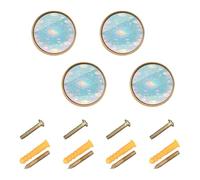 EtherSpher Manopole personalizzabili per astrologia dei tarocchi blu-rosa per cassettiera Boho Hardware 32 mm manopole moderne per soggiorno confezione da 4
